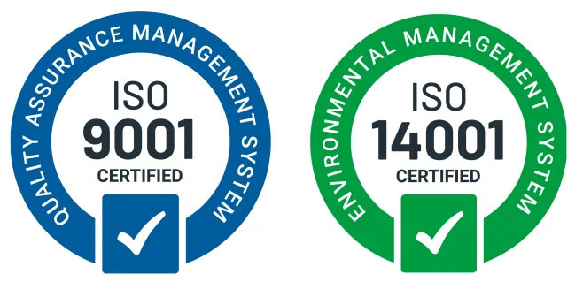 Certificados ISO 9001 y 14001